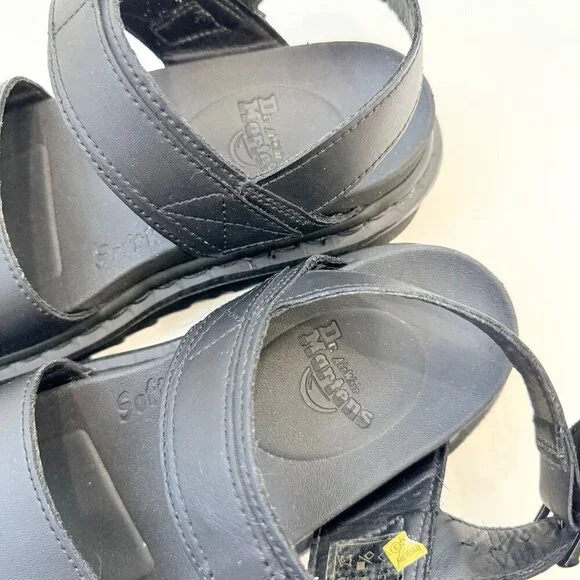 Dr. Martens Blaire Hydro Leather Platform Sandals Women’s Size 7 Black - Picture 4 of 10